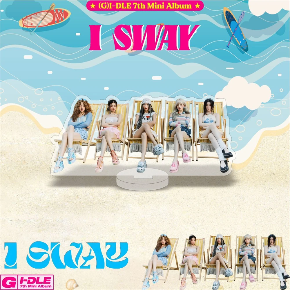 KPOP (G)I-DLE Album I SWAY Acrylic Stand Figure SOYEON MINNIE MIYEON SHUHUA YUQI Standing Model Desktop Ornaments Fans Gift