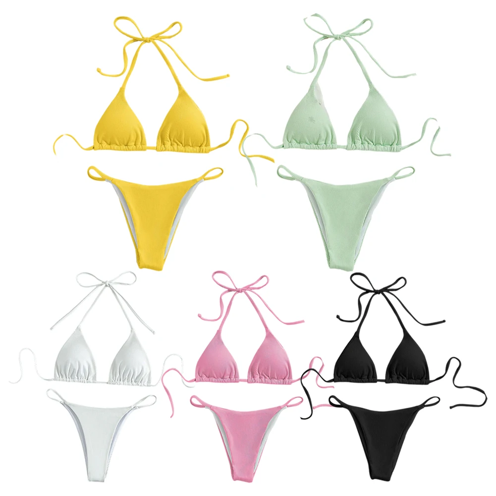 

Облегающий купальник-бикини на шнуровке, абсолютно новый, удобный, женский, для летнего пляжного отдыха