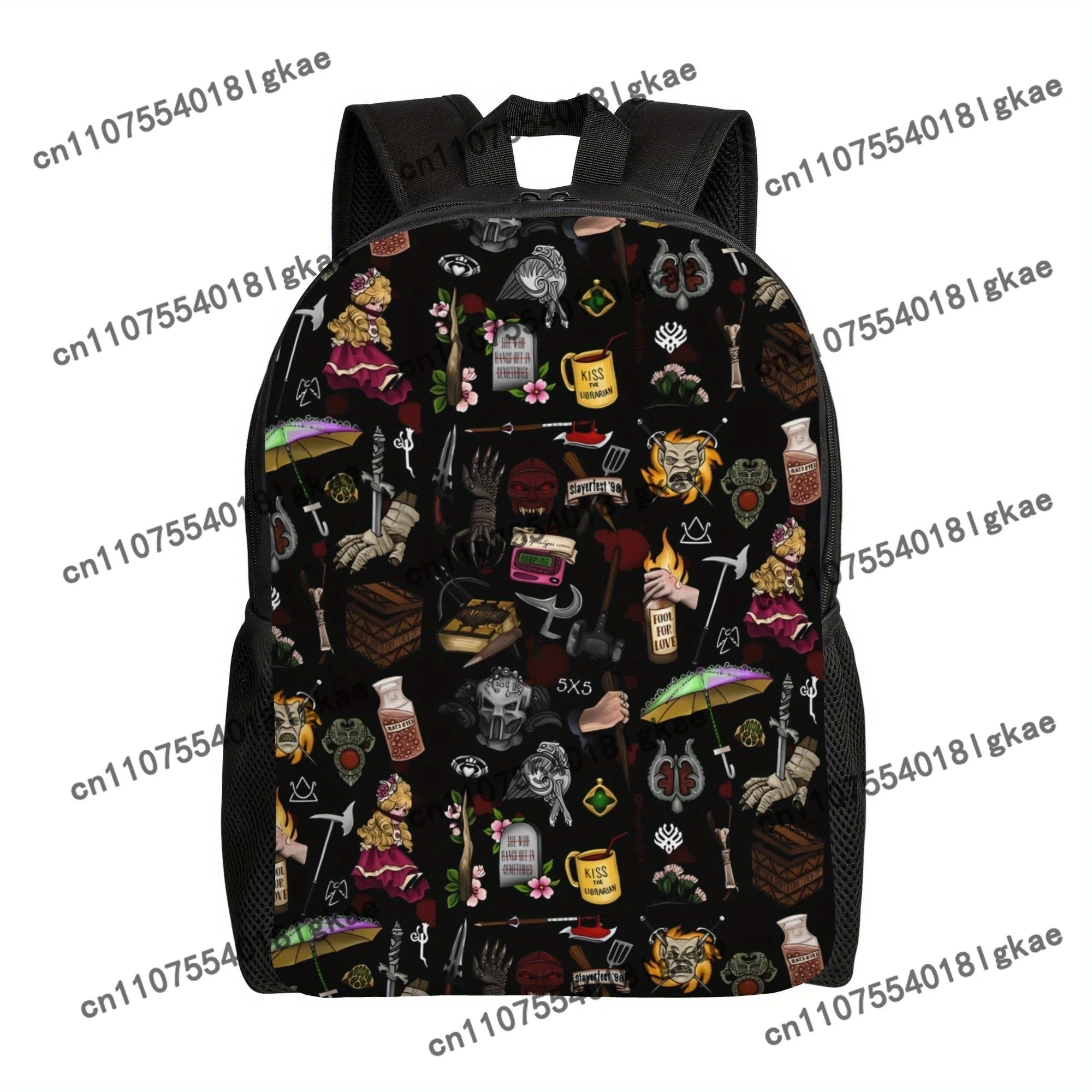 Neutral Style Lightweight Backpack with Single Pocket Buffy Talismans Easy to Match and Comfortable to Wear for Busy Days or Sho