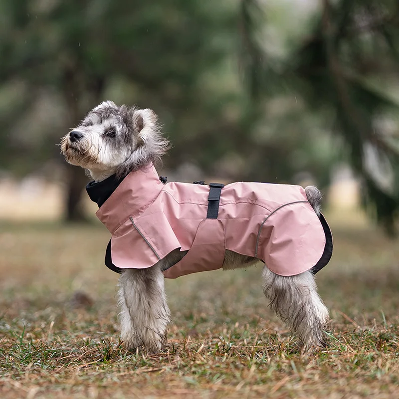 

Dog Clothing Suppliers New Reflective Pet Raincoat Jacket Manufacturer Small Large Dog Raincoat