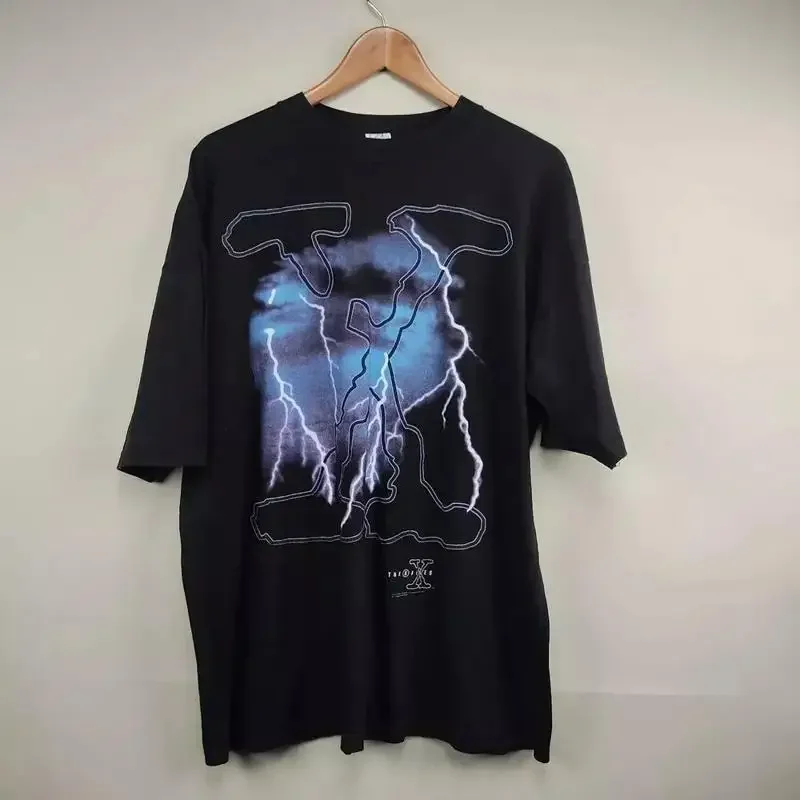 1994 The X Files Thunder Basic Black T Shirt Reprint S 5Xl