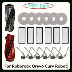 Roborock Qrevo Curv/ P20 Pro Robot Vacuum Cleaner's Daily Consumables: Mop Cloths, Dust Collection Bags, Filters Main Brushes