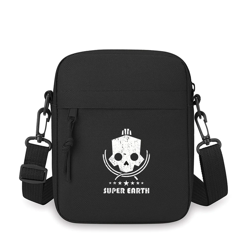 

Skull shape stars Earth slogan symbol Men Crossbody Bag Single Shoulder Women Cartoon Anime Film Printing Design Unisex