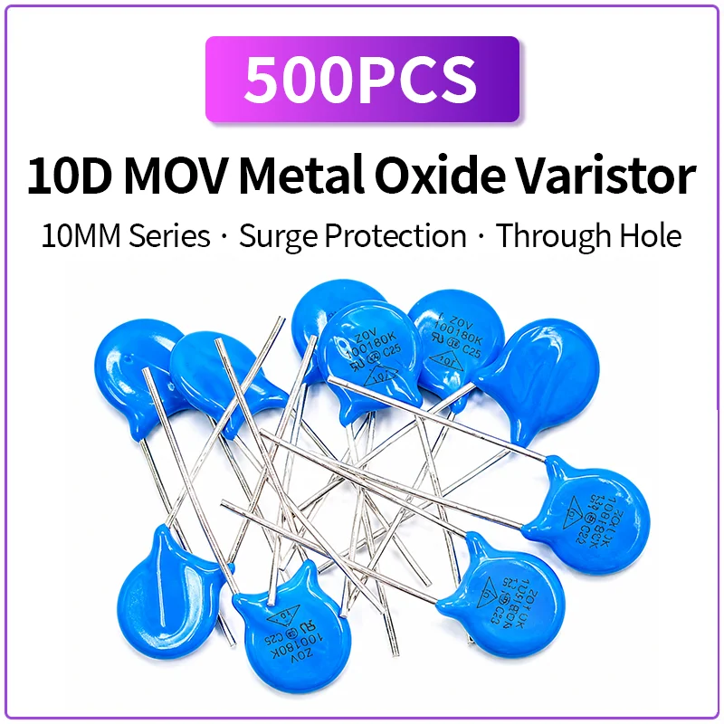 500pcs-mov-varistor-resistor-10d-series-metal-oxide-varistor-180k-431k-471k-561k-821k-102k-surge-protector