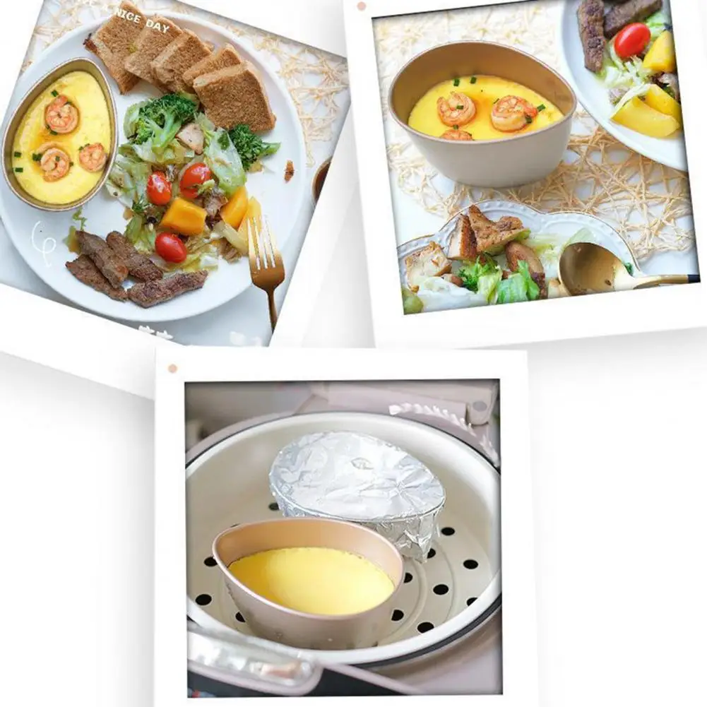 Steamed Egg Bowl Kitchen Mixing Bowl Versatile Stainless Steel Steamer Bowl Set for Serving Mixing Poaching Eggs Durable