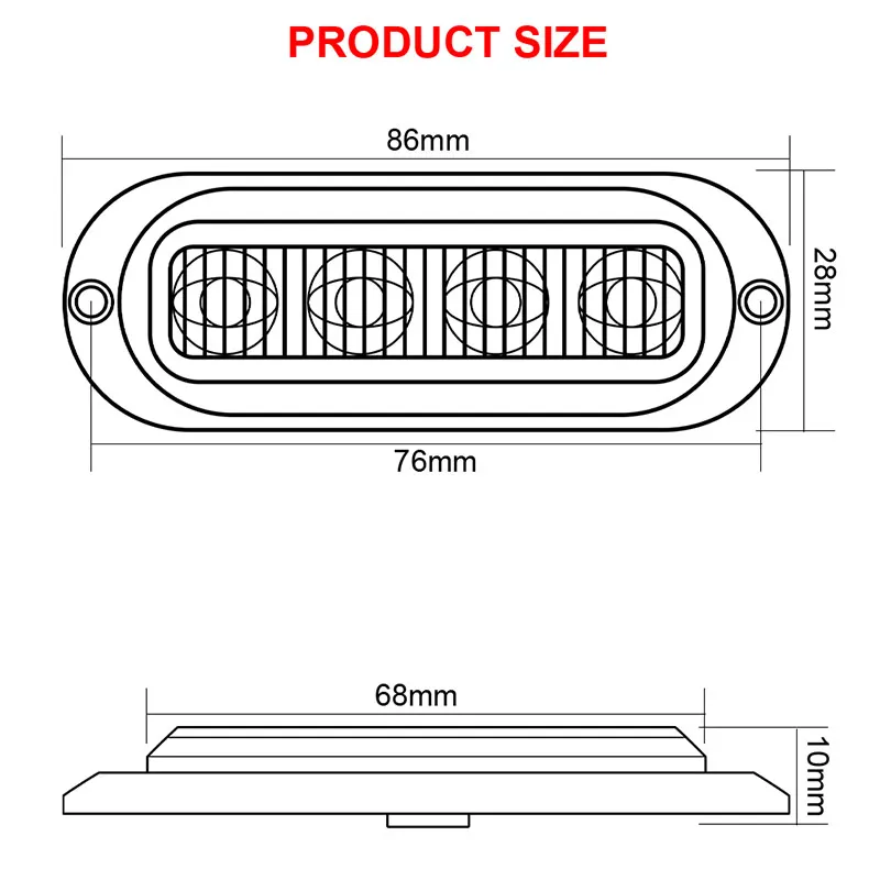 10pcs 12V 24V LED Side Marker Light Turn Singal Light Rear Side Light Tail Brake Lamp For Car Truck Trailer Tractor Bus Lorry RV