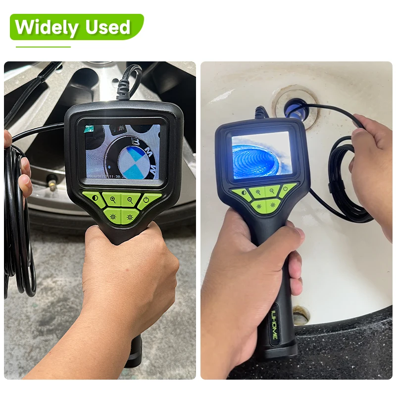 Kamera Endoskopi Layar IPS 2.8 ''Kabel 2M-100M HD1080P 8MM Probe Pipa Saluran Pembuangan Inspeksi Borescope LED Baterai 2600MAh Dapat Dilepas