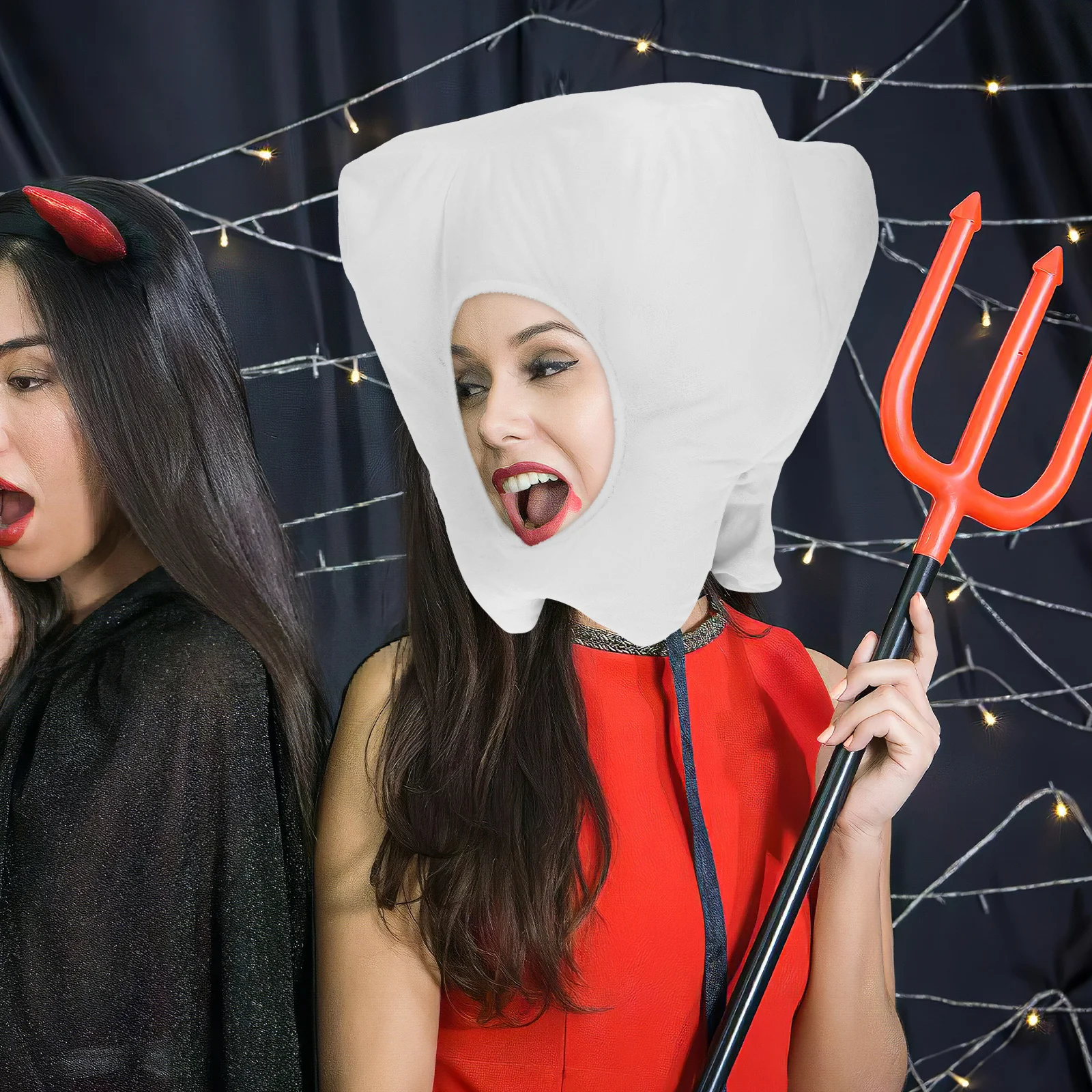 

3D Tooth Hat White Headgear For Halloween Costume Photo Prop Performance Accessory Novelty Teeth Headdress