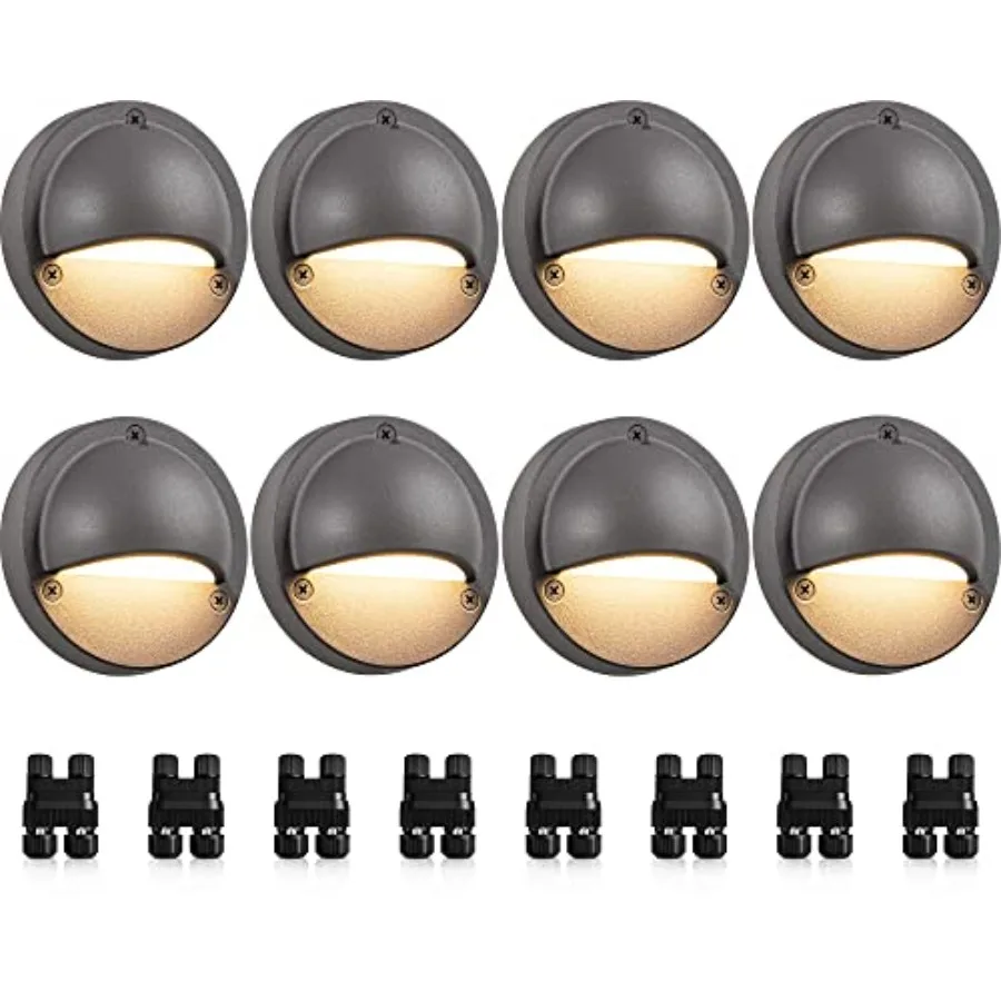 

Low Voltage Deck Lights with Fastlock2 Wire Connector 5W LED Landscape Step Stair Lights Outdoor Accent Lighting Garden Post Fe