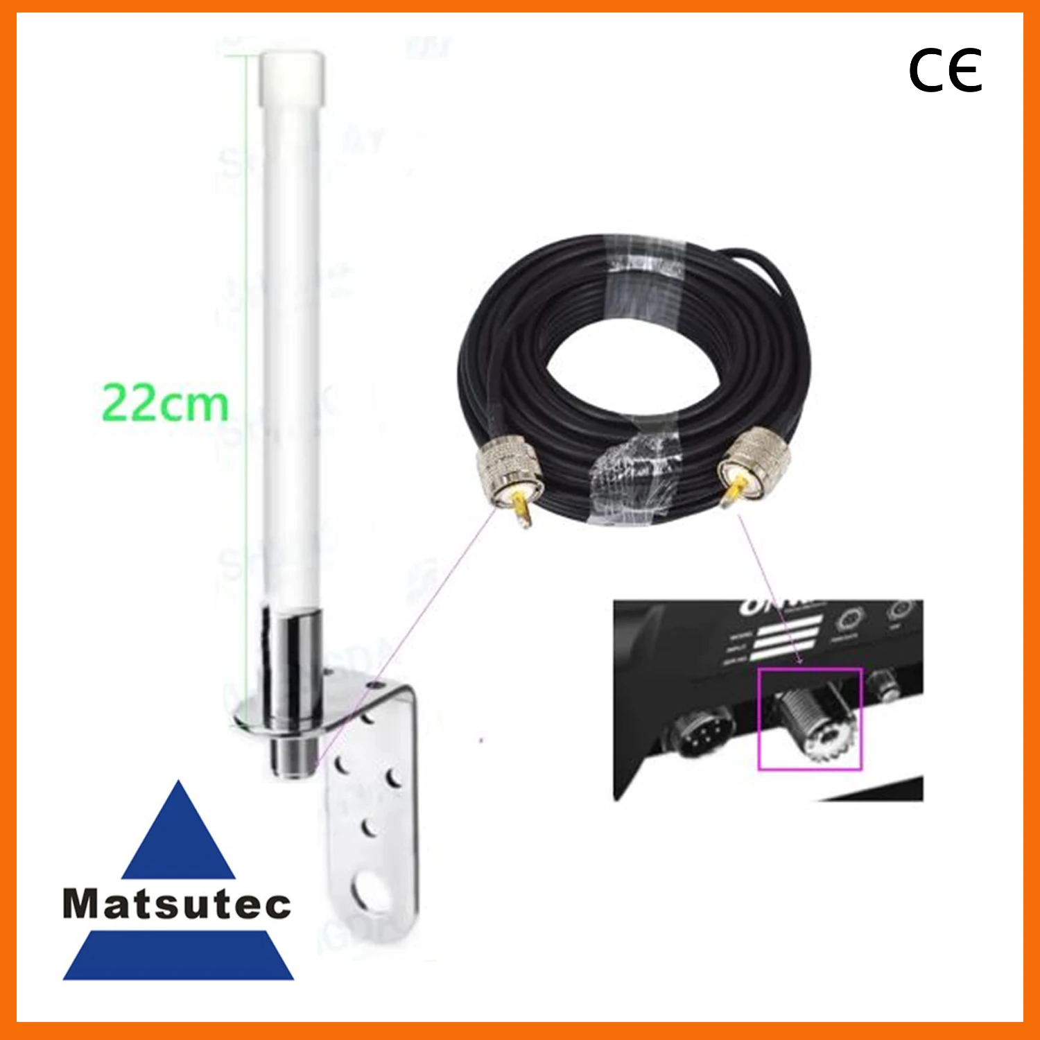 3-dbd-ゲインマリン-ais-vhf-アンテナ-156-163mhz、rg58-同軸ケーブル付き、pl259-ha-022-アンテナ付き-長さ-22cm