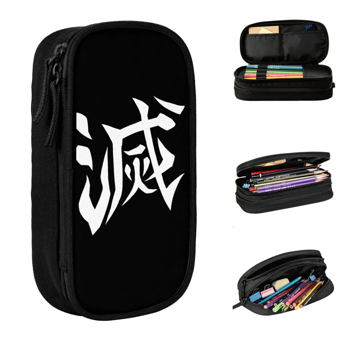 

Demon Slayers Corps DESTROY Accessories Pen Box Large Capacity Kids School Supplies Pencil Case Stationery Gift