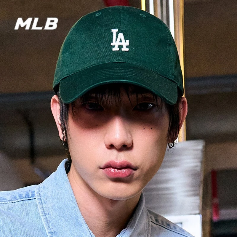 قبعة بيسبول بحروف LA باللون الأخضر من MLB، قبعة شمس متعددة الوظائف للزوجين