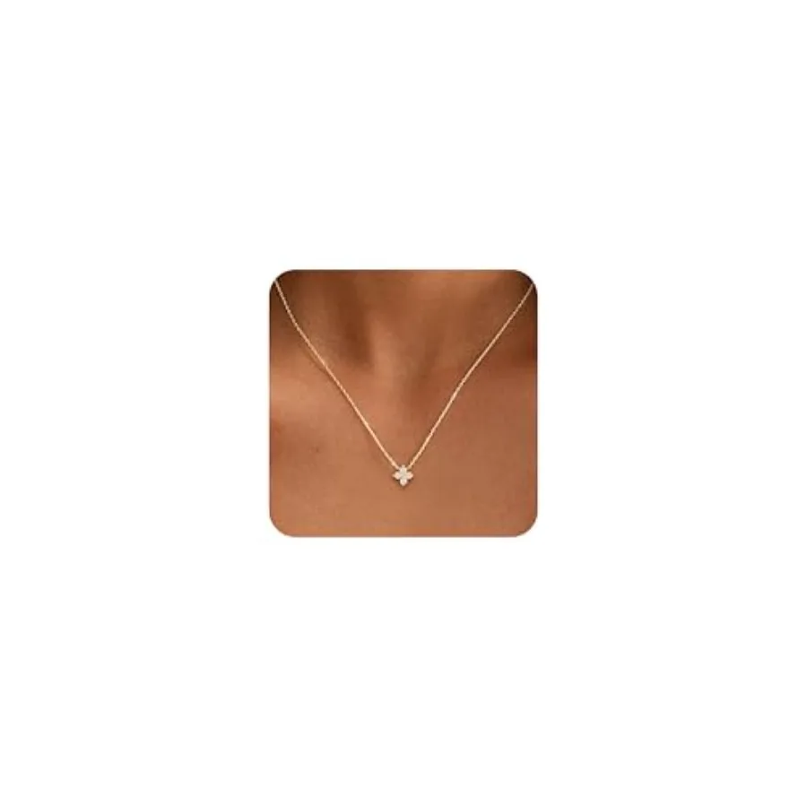 

ZHESHY Birthstone Gold Necklaces for Women Dainty Non Tarnish 14K Gold Plated Diamond Necklace Cubic Zirconia Pendant Necklaces