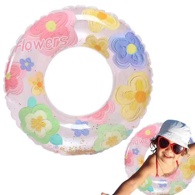 

Cartoon Swimming Ring Cartoon Sequin Inflatable Kid's Swim Ring Highly Waterproof Water Fun Toy For Home Pools Outdoor Pools And