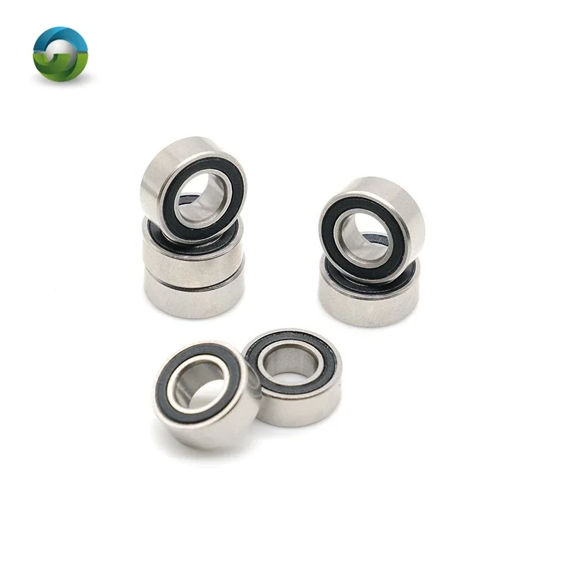 10PCS MR125RS Bearing  5x12x4 mm ABEC-7 Hobby Electric RC Car Truck MR125 RS 2RS Ball Bearings MR125-2RS Black Sealed