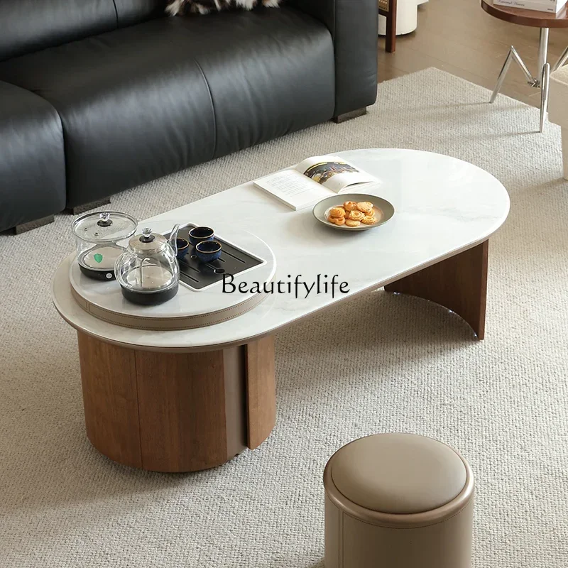 

The new Kung Fu tea table is integrated with tea making, modern simple household walnut high-end tea table
