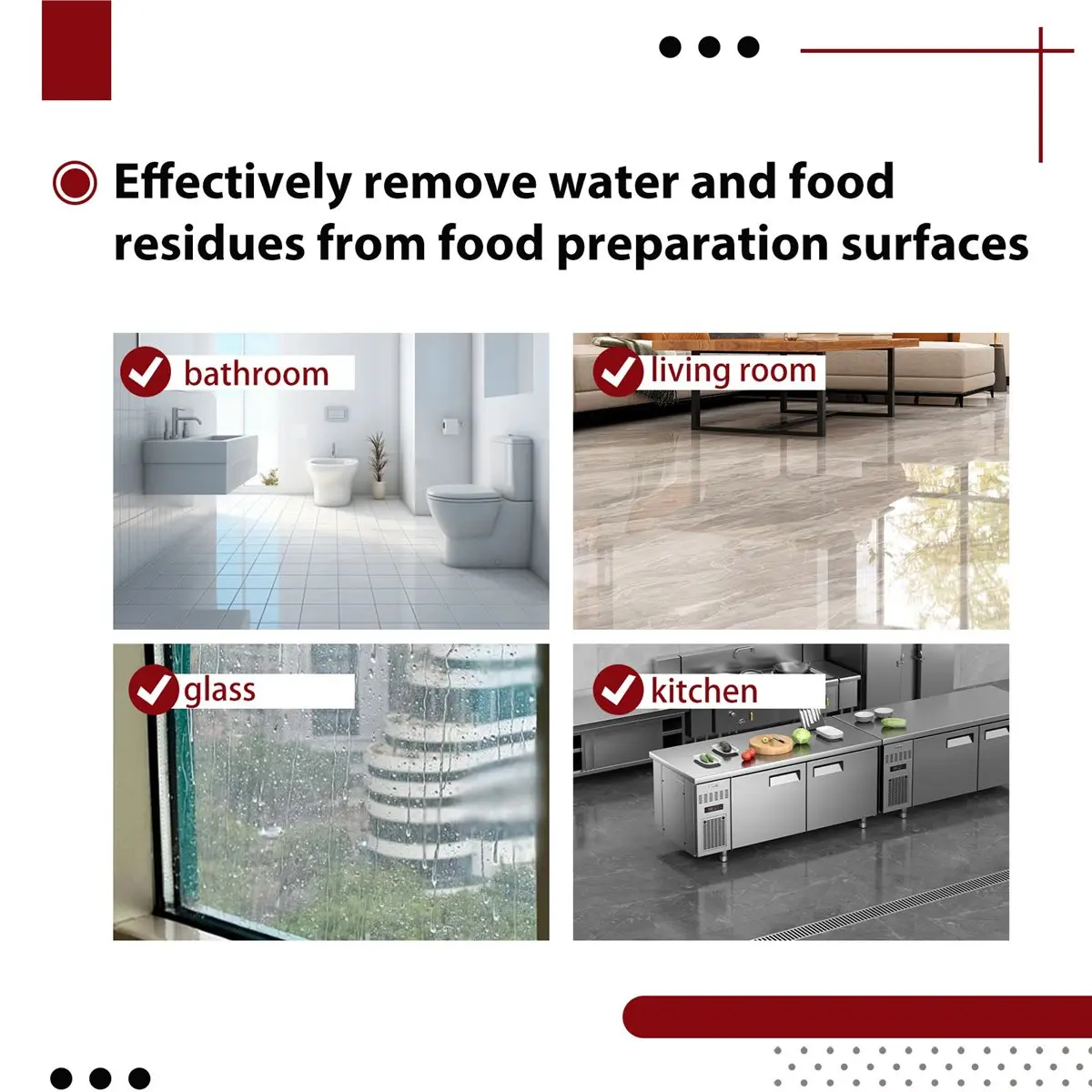 finefine Cleaning Special Wiper Floor Scraper Dual-Purpose Cleaning Wiper Commercial Hotel Scraper Floor Scraper