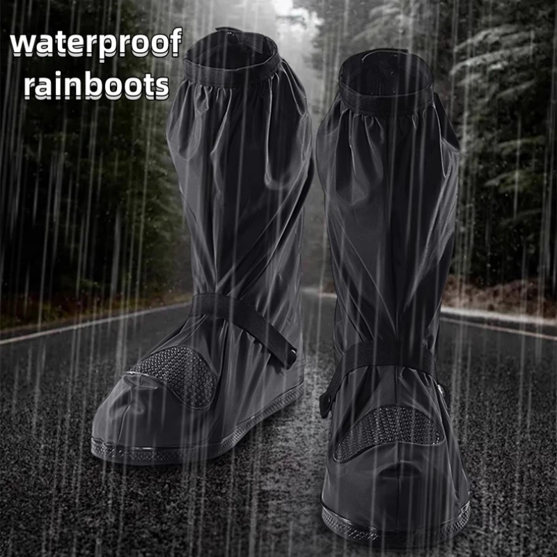 

SCOYCO Motorcycle Waterproof Rain Shoes Black High Waterproof Rain Protective Shoes Riding Offroad Waterproof Shoe Covers