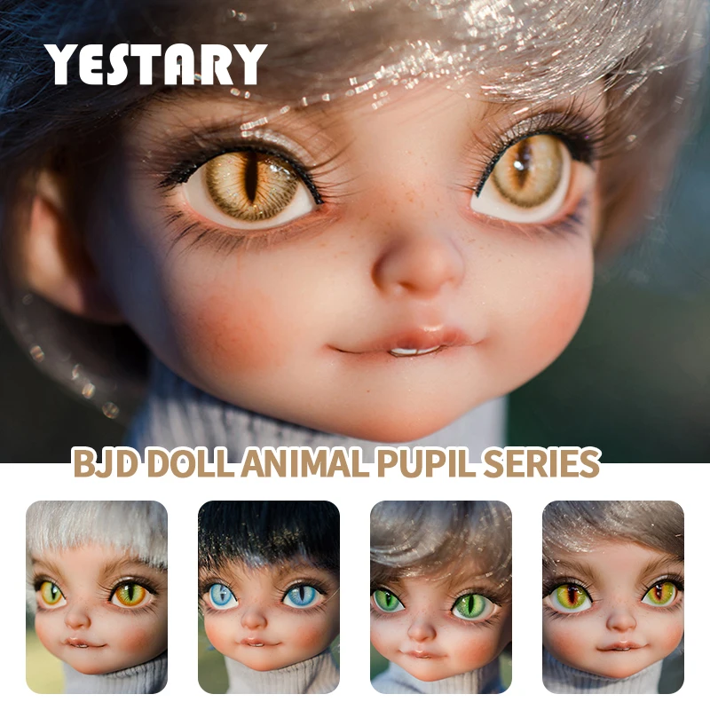 

YESTARY BJD Doll Accessories Eyes For Toys 1/8 1/6 1/4 1/3 Animal Pupil Series Plaster Eyes Toy 10/12/14/16/18MM For Girls Gifts