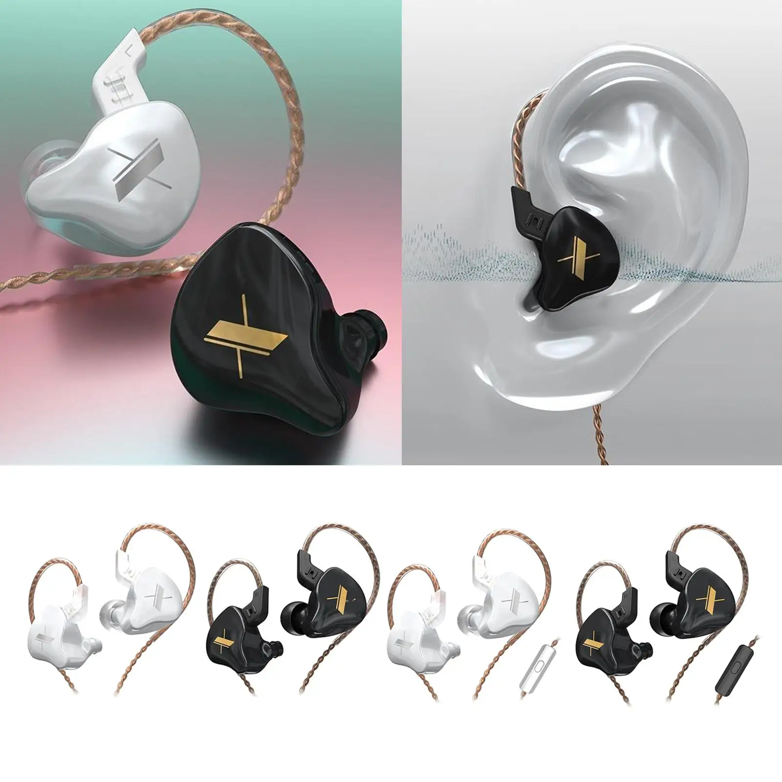 KZ EDX 1DD HiFi Earphone Earbud 10mm Dynamic Driver Detachable 0.75MM Cable