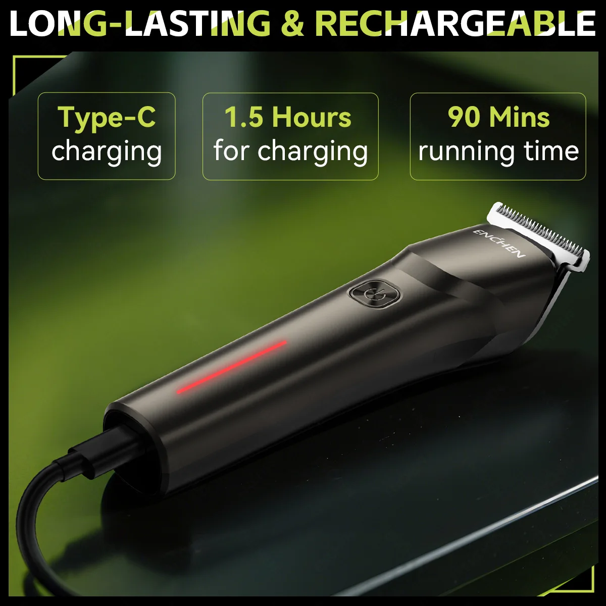 

ENCHEN Beardo 2 Trimmer Electric Hair Clipper Hair Cutting Machine For Men Type-C Rechargeable Grooming Tools