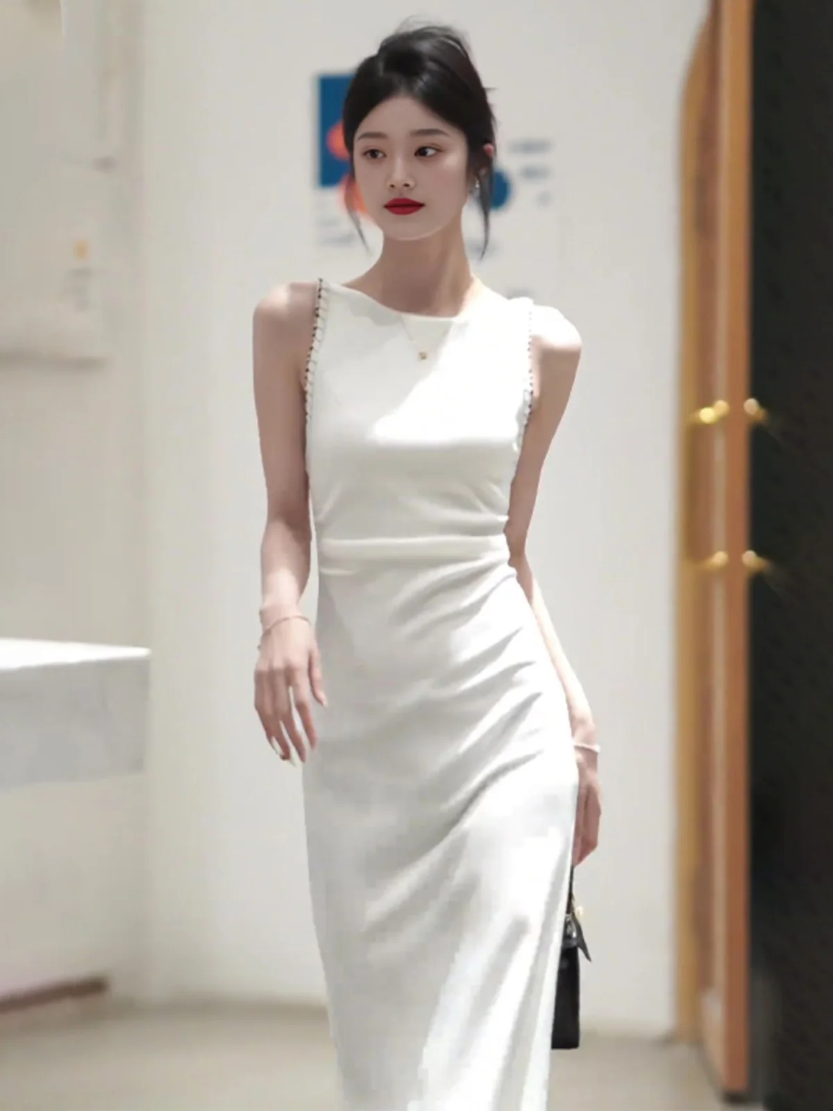 

Элегантное белое свадебное платье для помолвки, регистрации брака, торжественных мероприятий, длинное вечернее платье, сексуальное бальное платье без бретелек