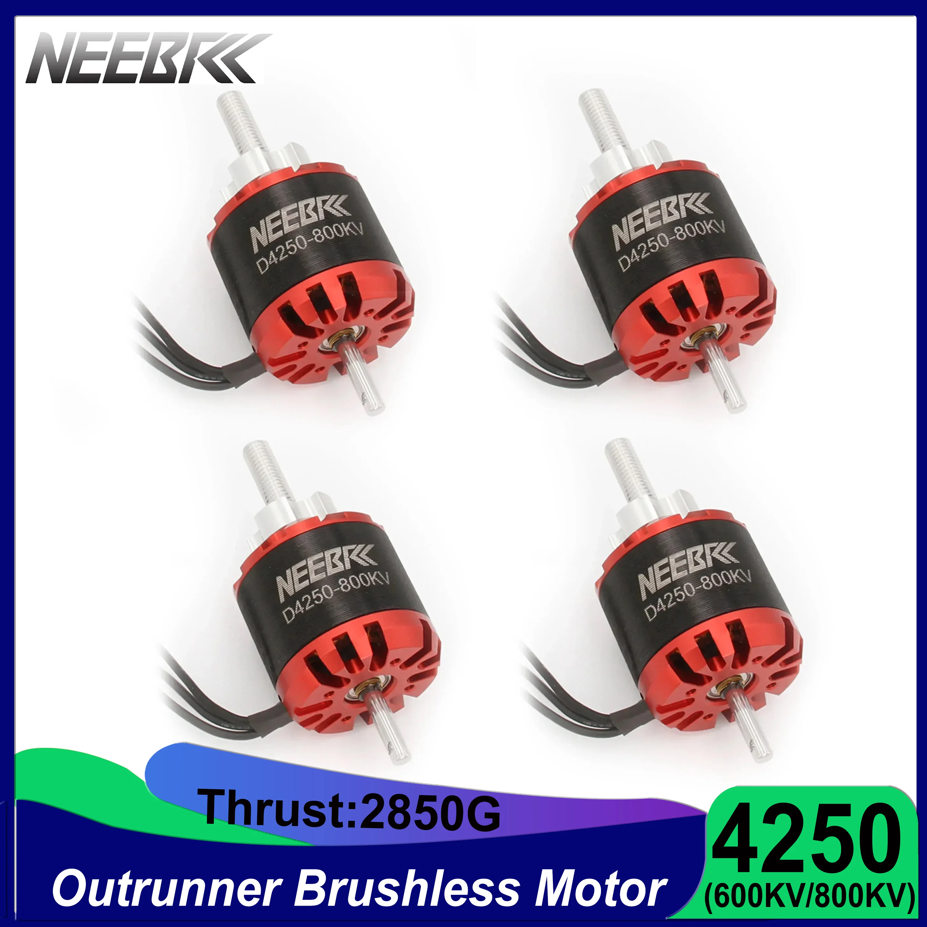 NEEBRC 4250 600KV 800KV Outrunner Brushless Motor 3-7S for RC Plane FPV Racing Drone Quadcopter Multicopter Fixed-wing