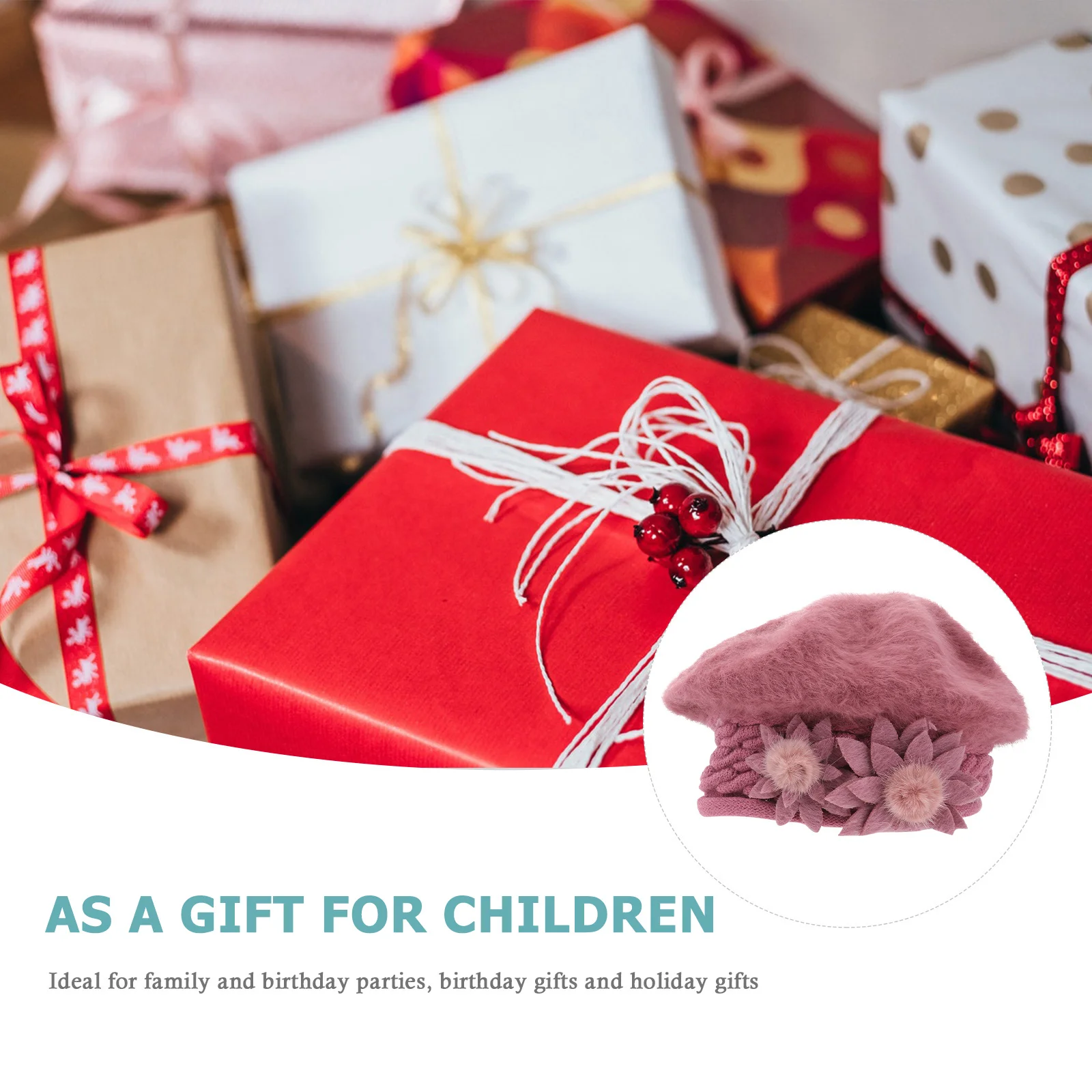 

Women Knitted Beanie Winter Warm Hat with Elegant Side Flower Design for Outdoor Snow Sports Leisure Activities Purple