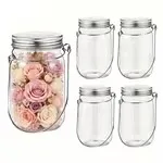 2026 Plastic Mason Jars with Hooks, DIY Flower Vase Arrangement for Home Lighting Decor, Party Craft Accessories Set