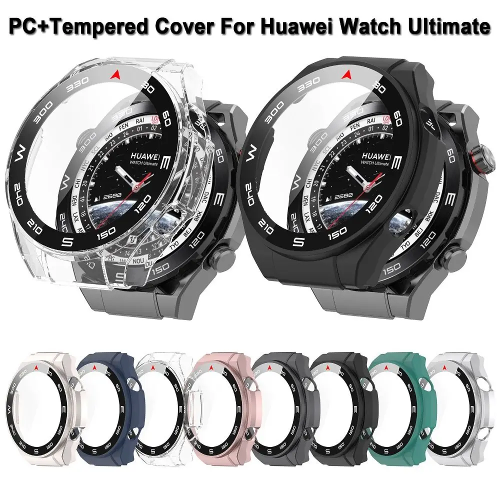 Nova capa protetor de tela temperado caso + filme para huawei watch ultimate