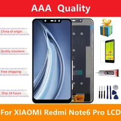 Przetestowane 6,26 cala; dla Xiaomi Redmi Note 6 Pro Ekran dotykowy LCD dla Redmi Note6 Pro M1806E7TG Wyświetlacz Wymień, z ramką