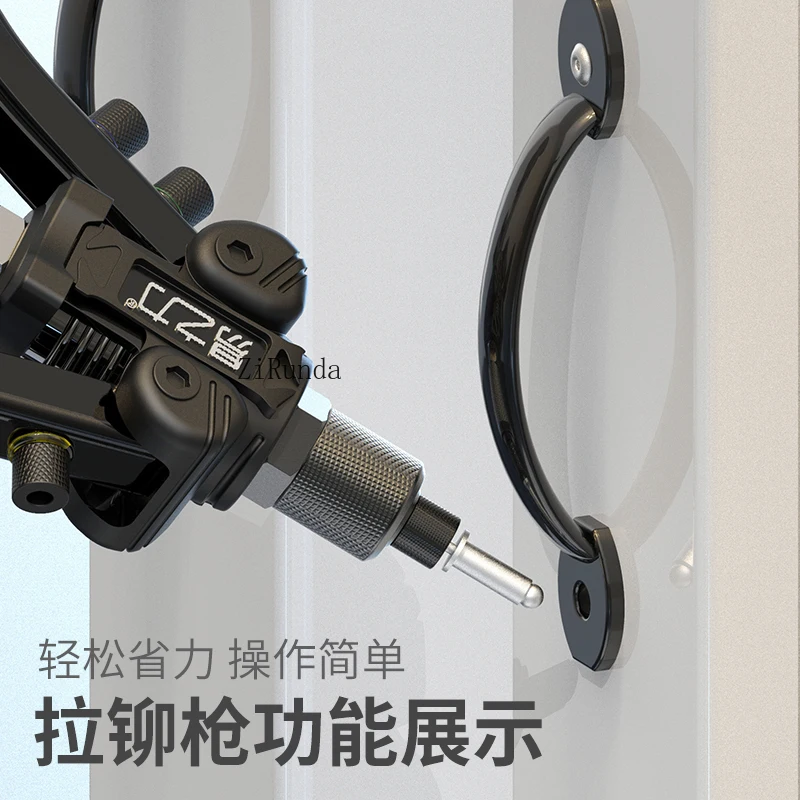 Pistola remachadora Manual, abridor de agujeros con tapa, herramientas pequeñas para el hogar, pistola de clavos con núcleo