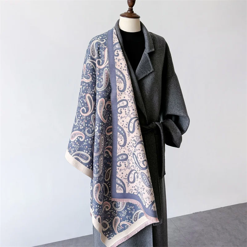 Sciarpa 2024 Cashmere per donna inverno Bufanda Paisley Design scialle spesso avvolge caldo coperta femminile stole echarge Femme Pashmina