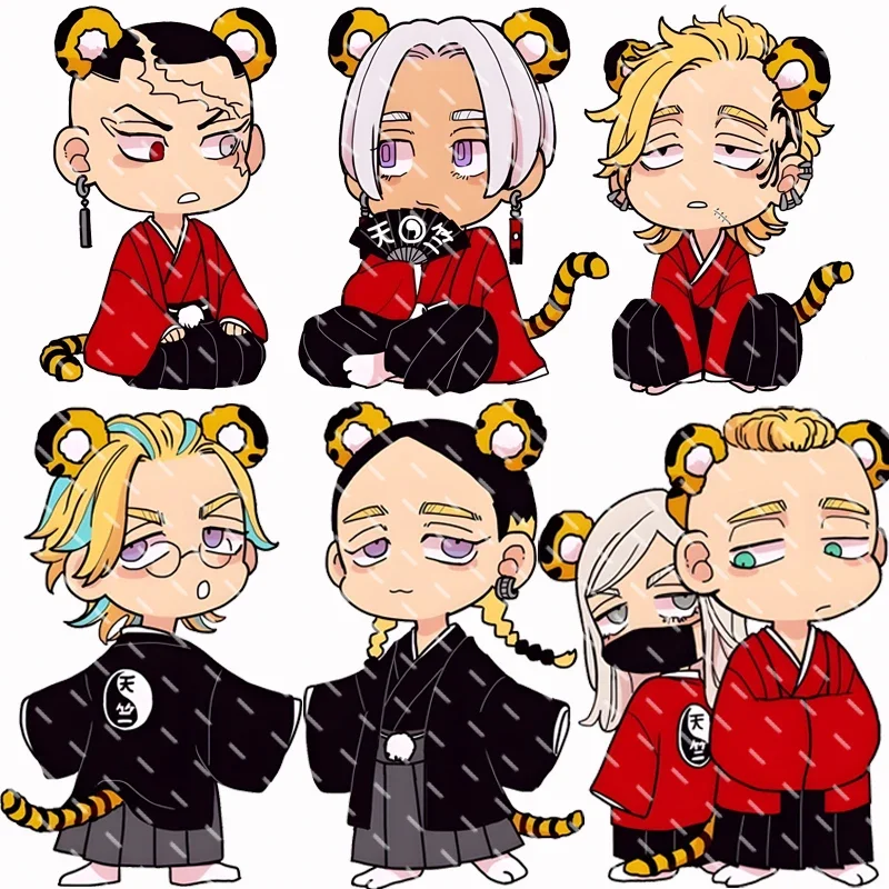 

Anime Cosplay Keychain Q Version Manjiro Ken Takemichi Hinata Atsushi Chibi Key Chain Ring Props