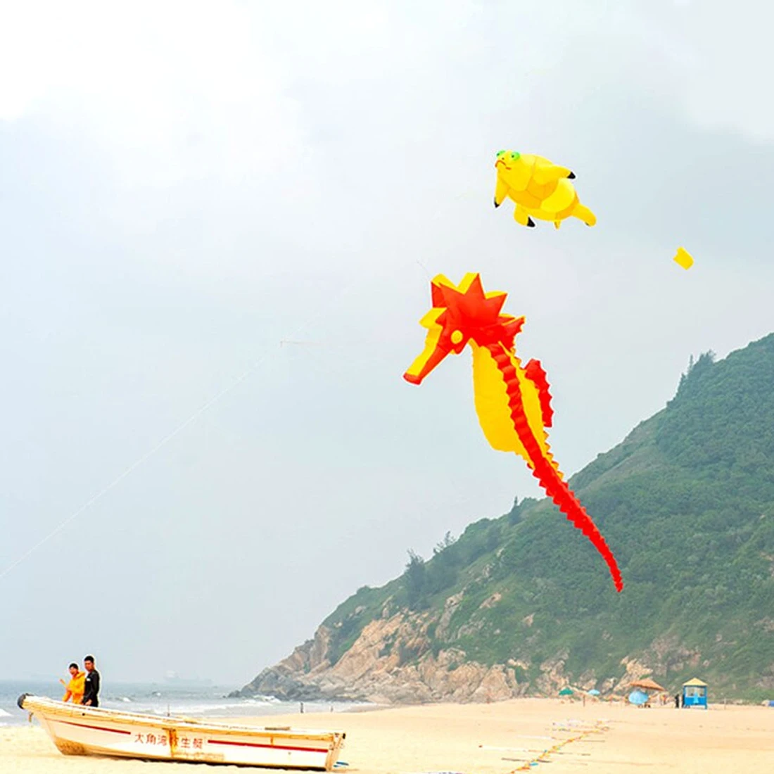 9KM 5m Seahorse Kite Line Laundry Kite Soft Inflatable 30D Ripstop Nylon with Bag for Kite Festival (Accept wholesale)