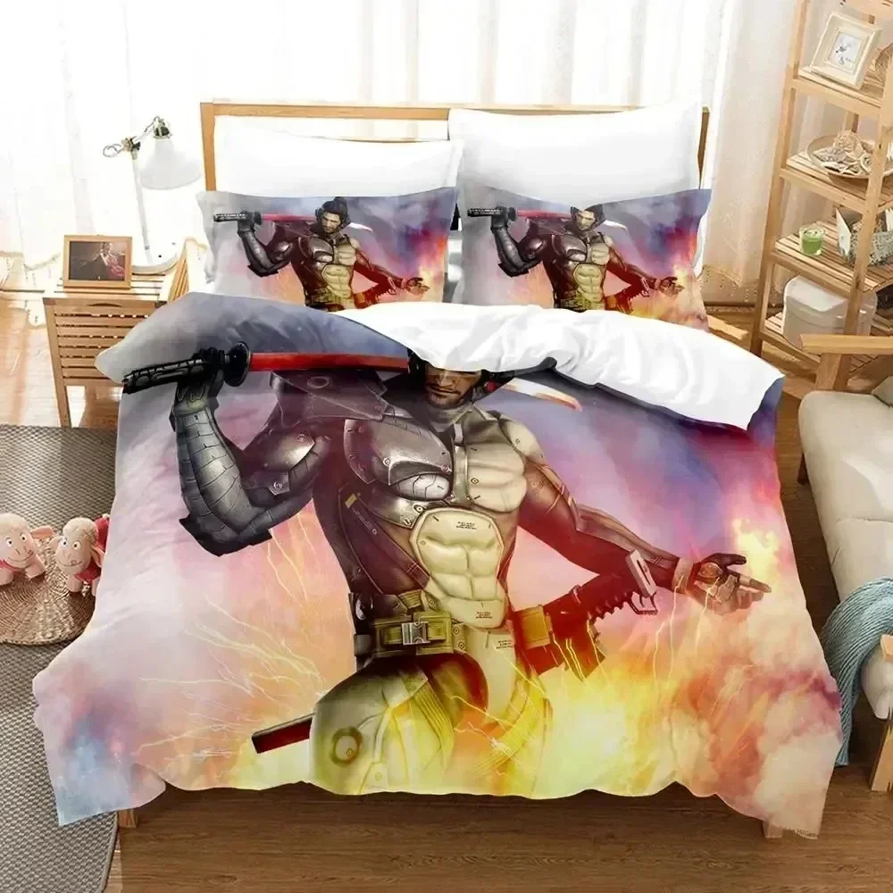 Anime METAL GEAR RISING REVENGEANCE on Steam Bedding Set Print With Pillowcase Duvet Cover Soft Queen King Size Bedclothes Home