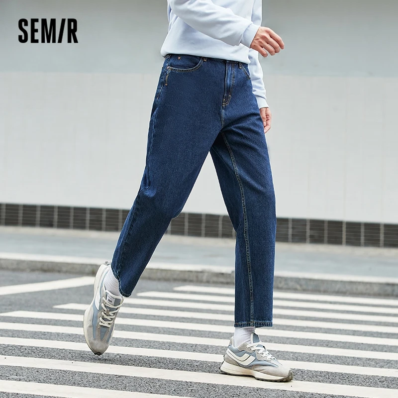 

Semir Jeans Men Retro Hong Kong Style Tapered Pants 2022 Autumn New Personality Man Fashion Trousers Pure Cotton Tide