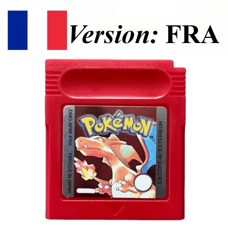 Pokemon FRA French 7 Styles Game Card Grey/Red/Yellow/Gold/Crystal/Blue/Green for GBC GBA SP High Quality Game paradise image 3