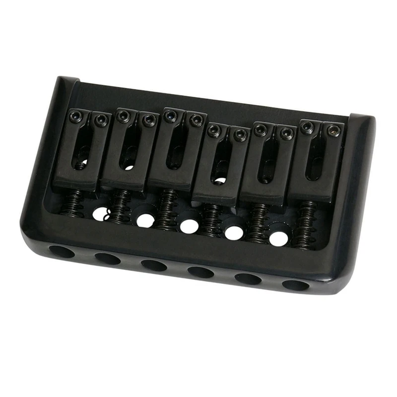 Non-Tremolo Electric Guitar Hardtail Bridge Saddle for 6 String Fender Strat Stratocaster Tele Telecaster Guitar,Black