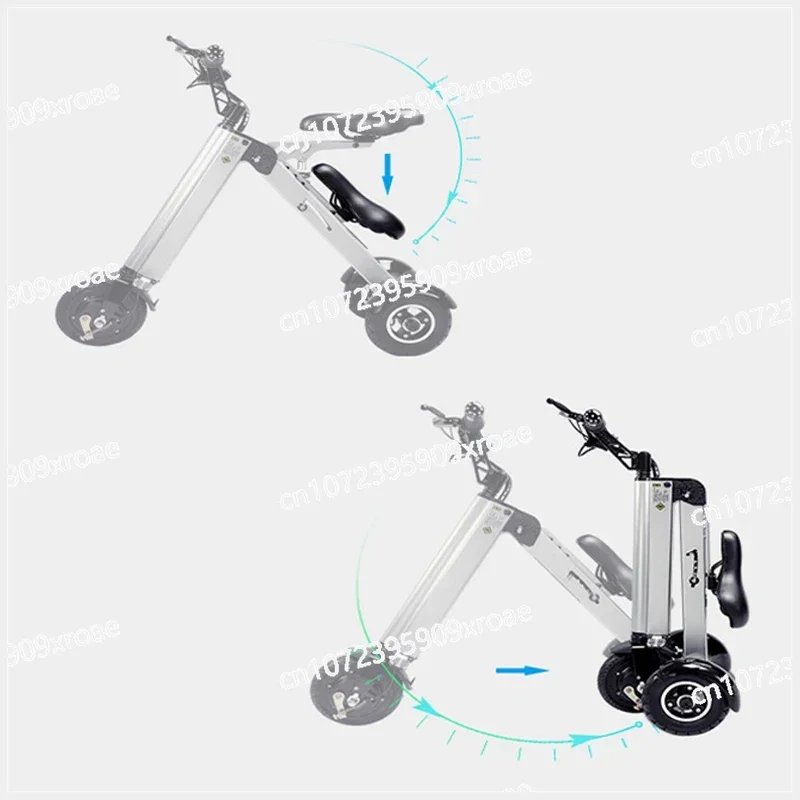 K7S prosty kształt Mini e-bike trójkołowy składany skuter elektryczny dla dorosłych inteligentny rower elektryczny rower 250W 36V 7.8Ah