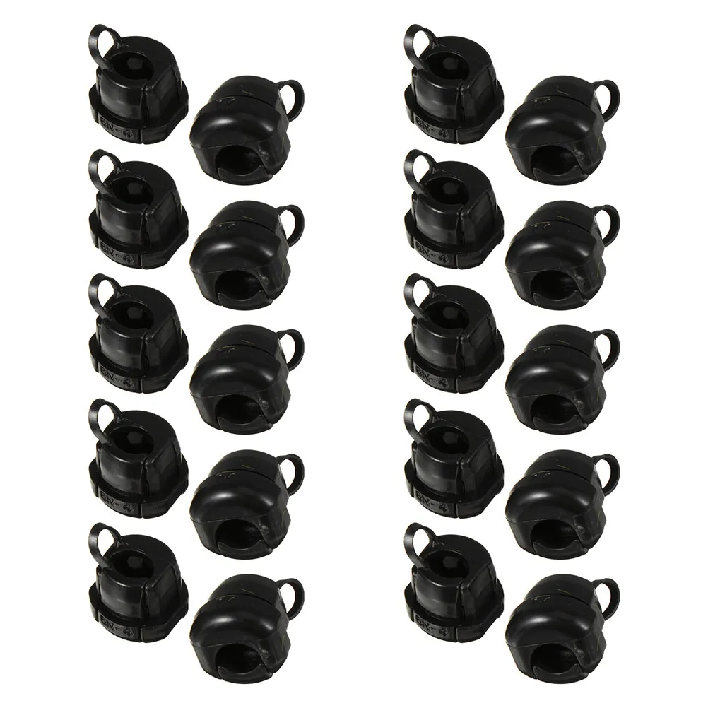 25Pcs Heavy-Duty Nylon Cable Grip Buckle Power Cord Fixing Gland Strain Relief Connector for Desk Wall Lamp DIY Hanging Lighting