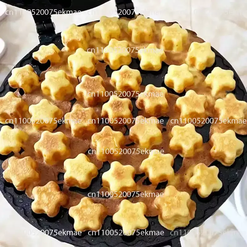 Plum-shaped Mini Cake Mould Baking Tray, Double-sided, Commercial-grade, Street-vending, Gas and Electric Waffle Baking Tool