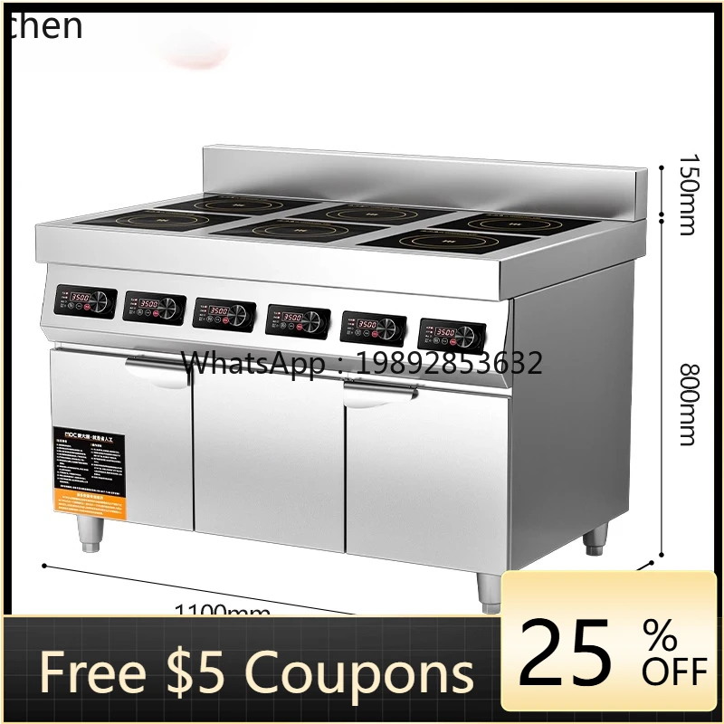 

induction cooker commercial cabinet pot stove 5kw high power multi-head induction cooker