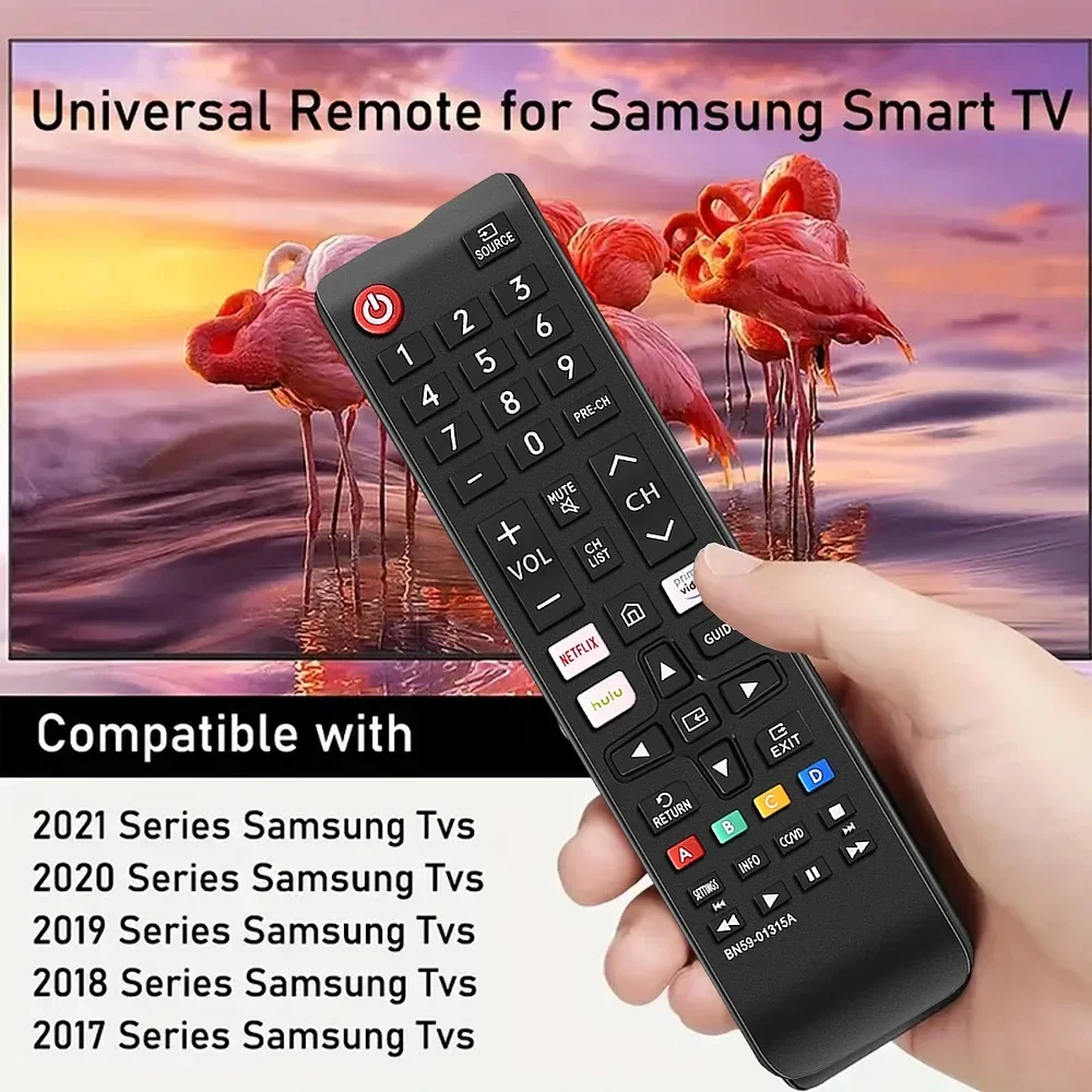 

YP Remote Control BN59-01315A for Samsung 4K Crystal UHD 6/7/8/9/TU-7000 Series Smart Home TV BN59-01315J BN59-01315E