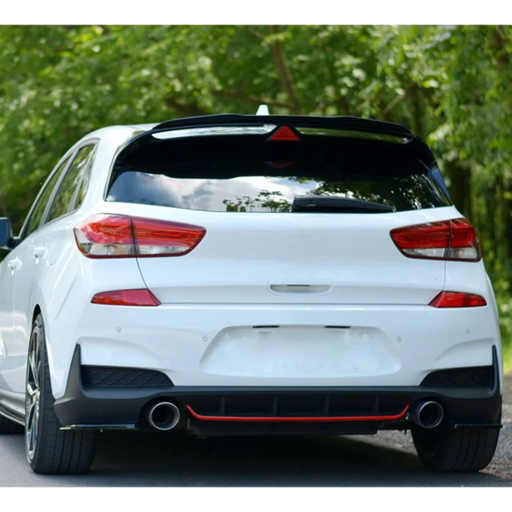 Rear Roof Lip Spoiler For Hyundai I30 N MK3 I30N Hatchback 2017 2018 2019 2020 Black / Carbon Look Car Tail Wing Decoration