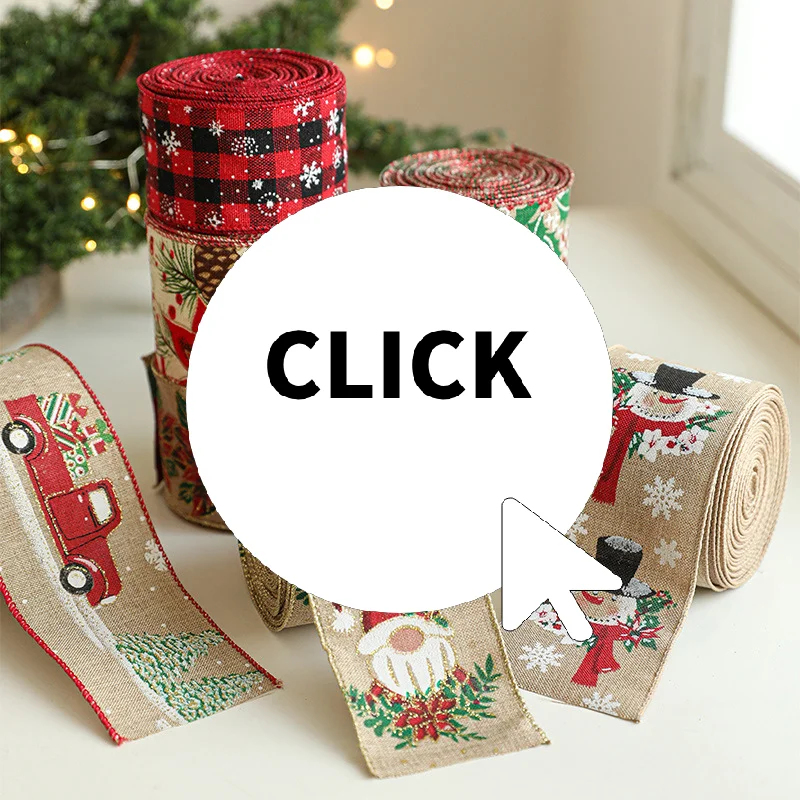 1 لفة تقليد القنب الشريط شجرة عيد الميلاد شرائط عيد الميلاد إكليل جارلاند Bowknot الشريط لفة الكتان شعرية الشريط نويل نافيداد #1
