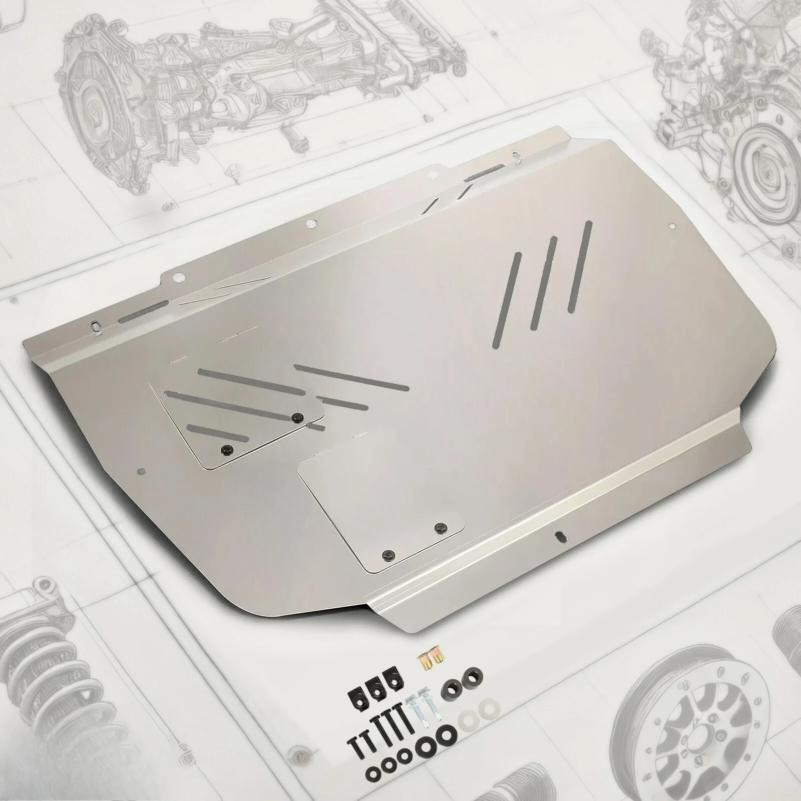 Aluminum Engine Splash Shield Under Tray Skid Plate for Honda Civic 10th Gen X