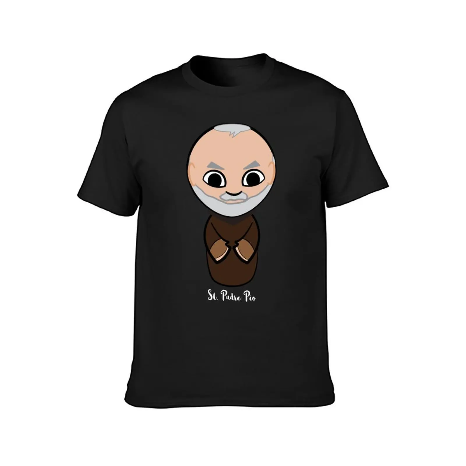 Cool, cute St. Padre Pio Character T-Shirt vintage clothes Aesthetic clothing sweat summer top mens workout shirts