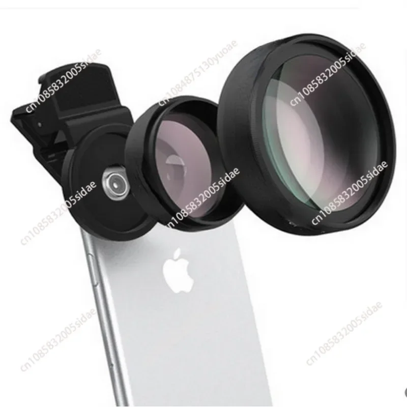 2-in-1 0.45X Wide Angle Lens 12.5X Macro Lens with Clip Lens for Smartphone Photography макролинза для телефона