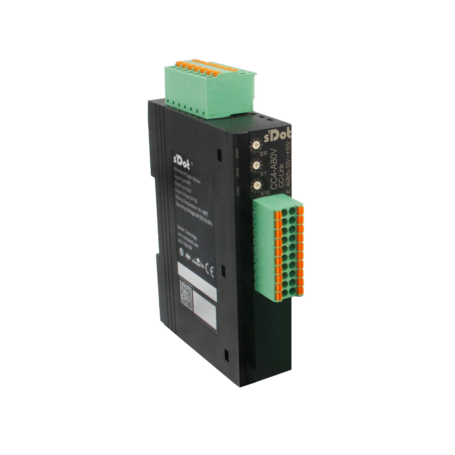 Remote IO I/O Module CC Link Integrated 8 Channel Analog Voltage Input 8 AI 0.1% Accuracy | CC4-A80V